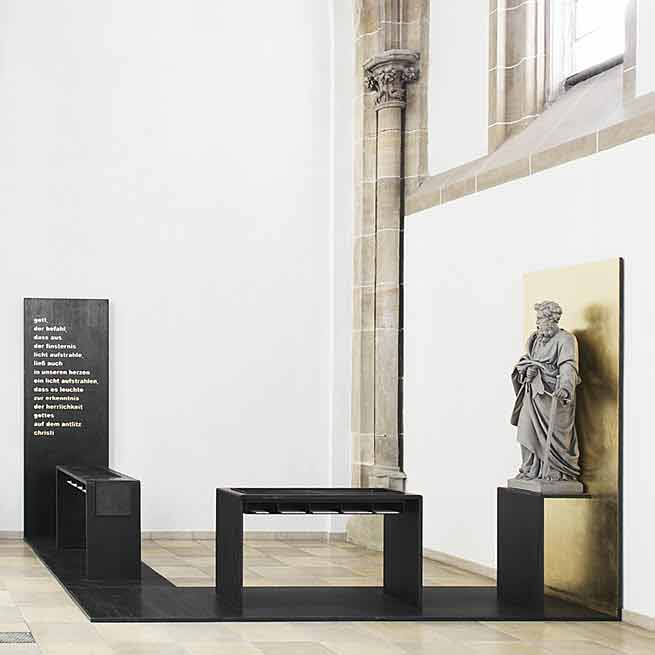 Neuer Andachtsort aus Stahlplatten St. Paul München