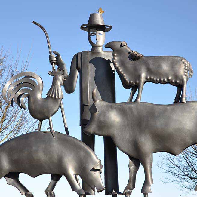 Skulpturengruppe aus Bronzeblech - Vorschaubild