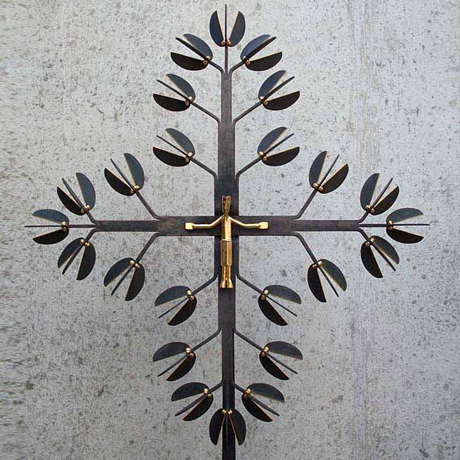 Grabkreuz mit stilisiertem Lebensbaum - Vorschau