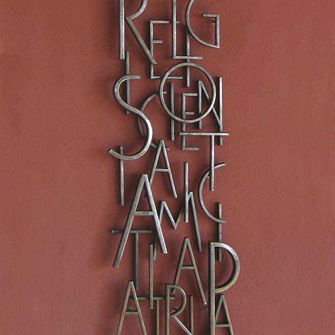 Geschmiedete Bronzelettern