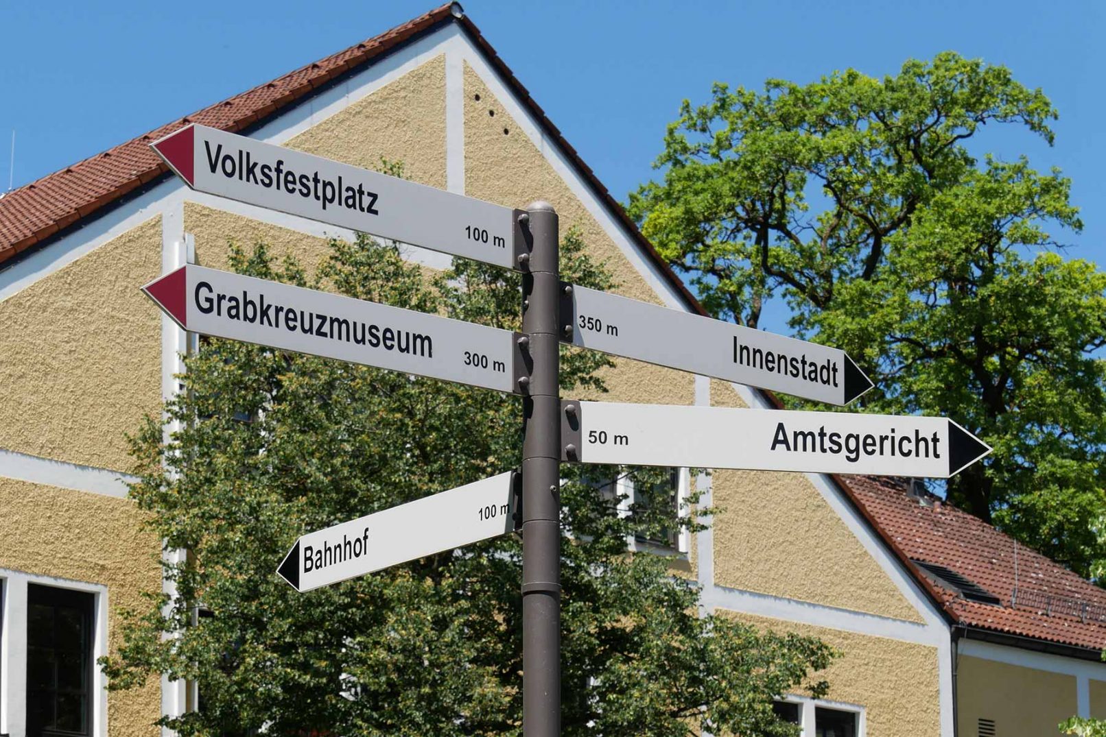 Farblich codierte Wegweiser