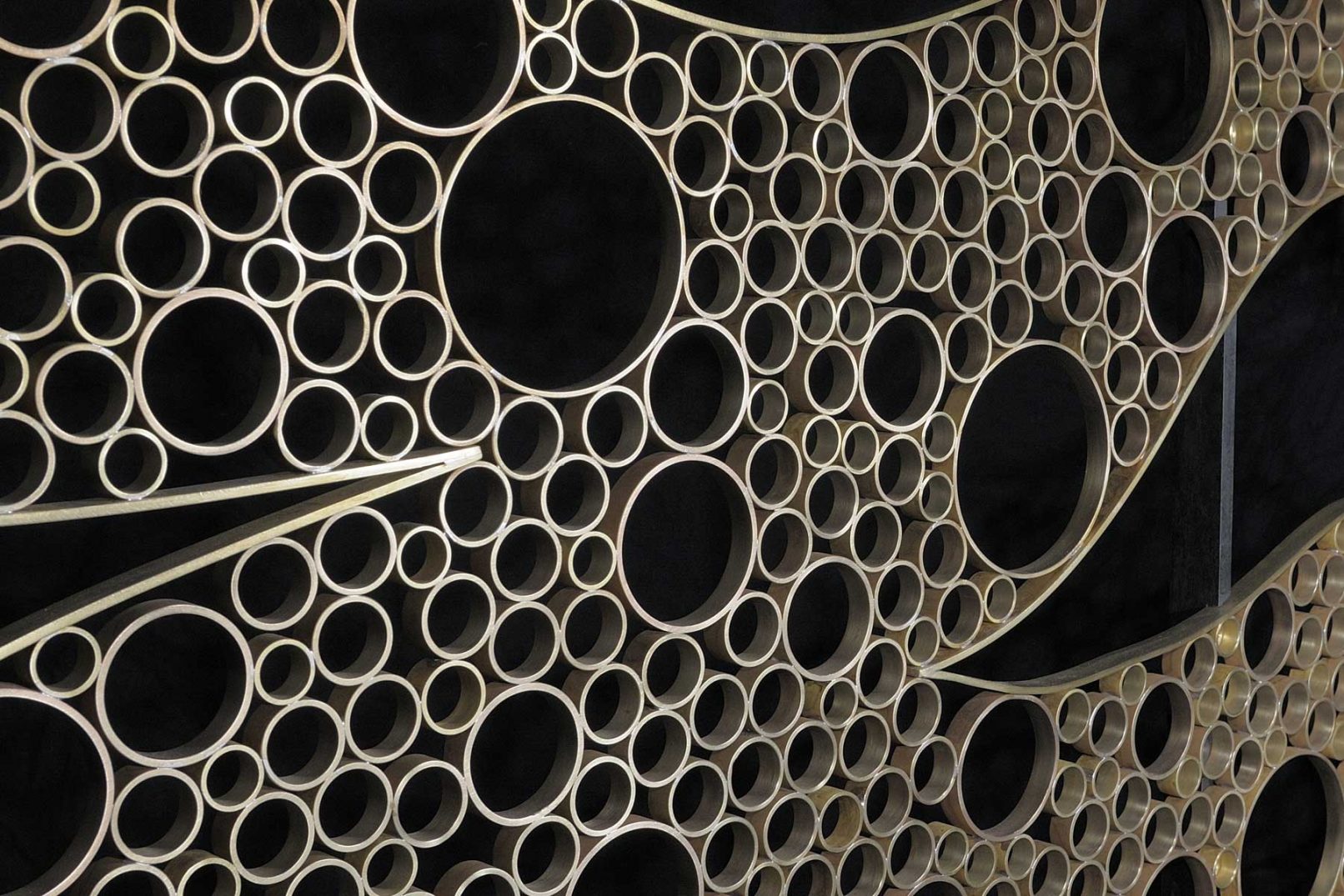 Detail Brüstungsgeländer aus Messing