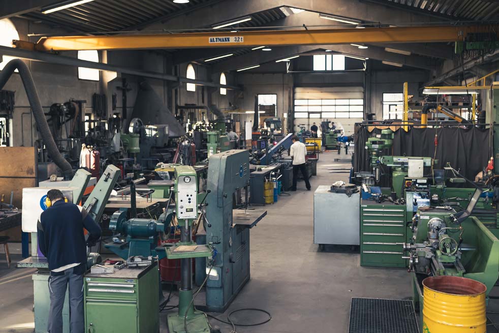 Schmiedewerkstatt der Kunstschmiede Bergmeister in Ebersberg im Raum München