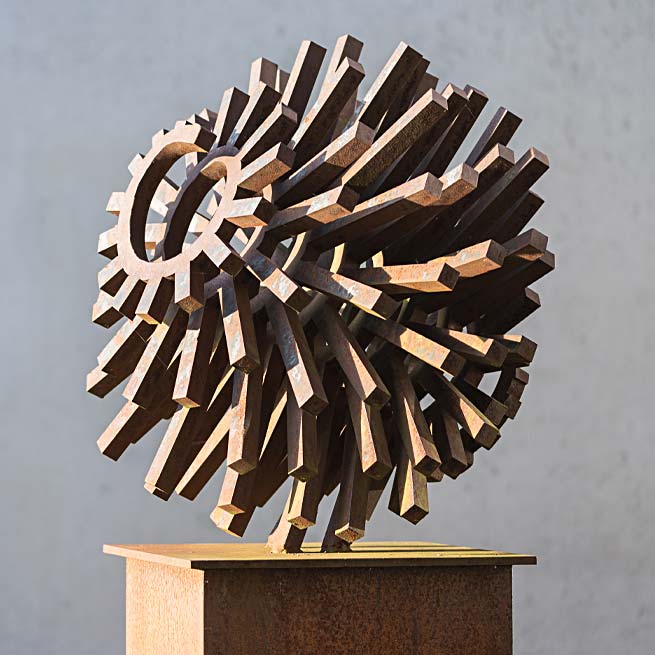 Skulptur Igel aus Stahl