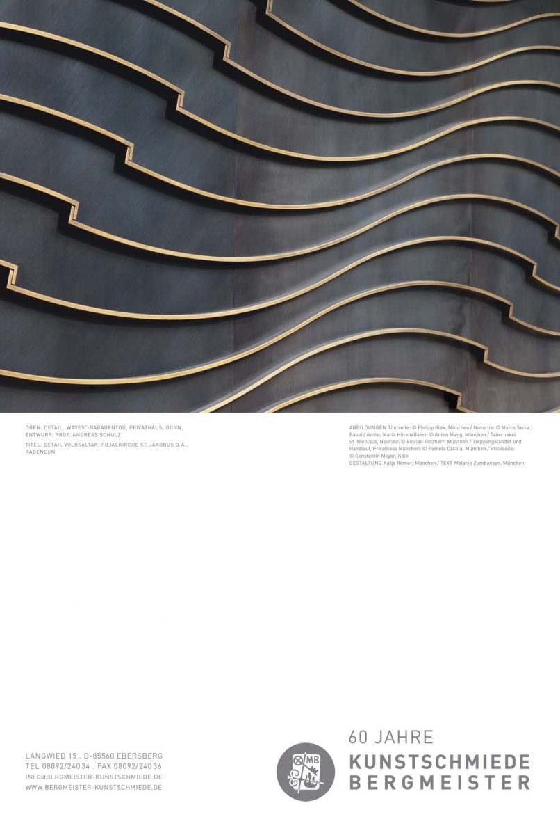 Rückseite Folder Kunstschmiede Bergmeister