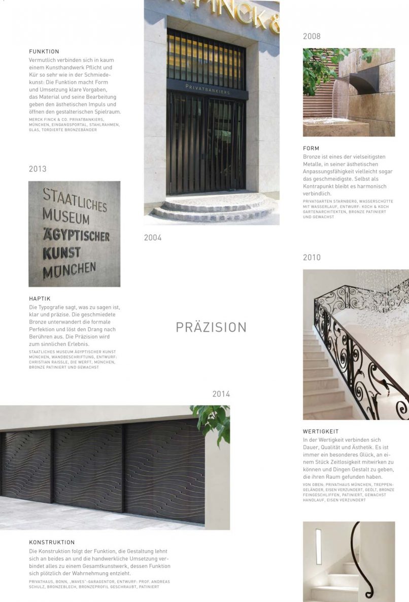 Seite aus Folder 60 Jahre Kunstschmiede Bergmeister