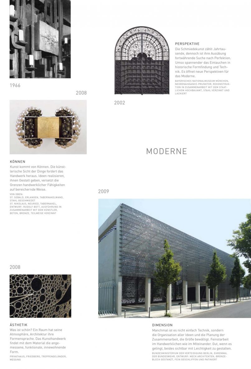 Seite aus Folder Kunstschmiede Bergmeister